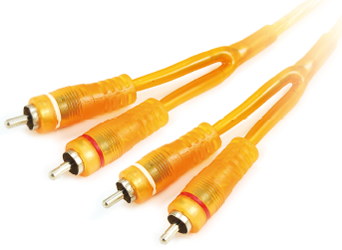 2RCA Plugs - 2RCA Plugs Clear Cable,Y Type