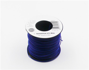 100m blue Liy cable in black spool